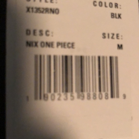 Rvca green and black striped one piece swimsuit size m NWT - Picture 8 of 9